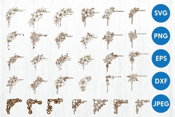 200 Decorative Corners Svg Bundle