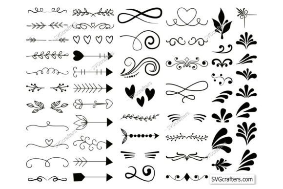 55 Decorative Elements SVG for Graphics & Illustrations