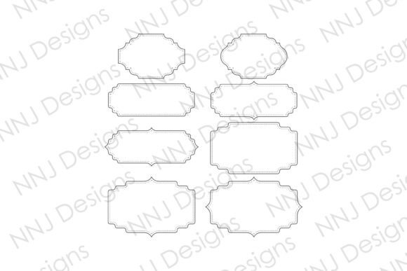 8 Vintage Decorative Frames SVG