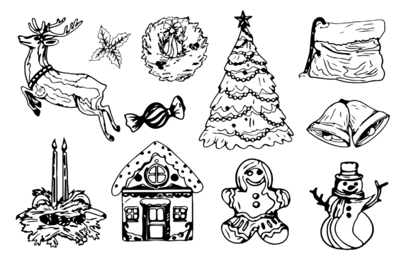 About Christmas Decorative Elements Set Graphics