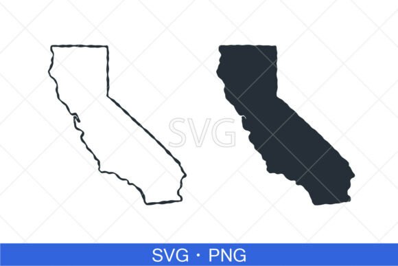 California State Map SVG, PNG File