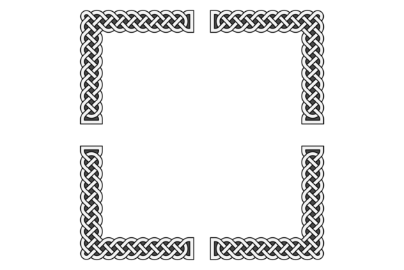 Celtic Knot Frame Square. Decorative Orn