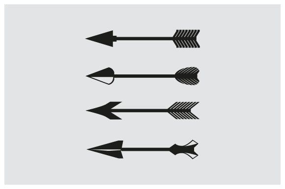 Decorative Arrows and Feathers Arrows: Graphics for Creative Design