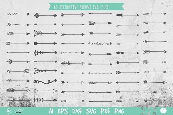 Decorative Arrows SVG for Graphics and Illustrations