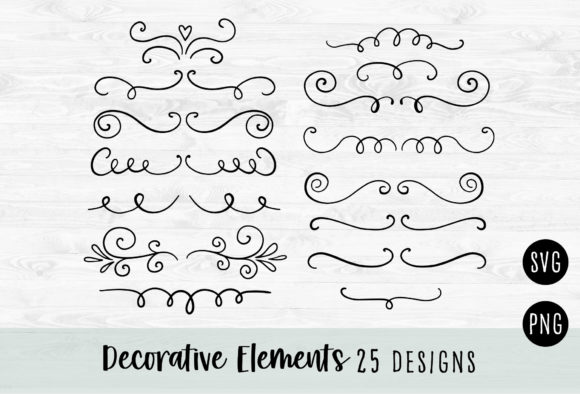 Decorative Elements and Swirls Svg Graphics