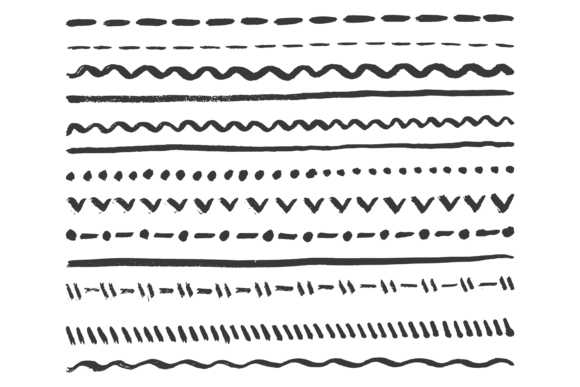 Decorative Ink Dividers. Hand Drawn Mark