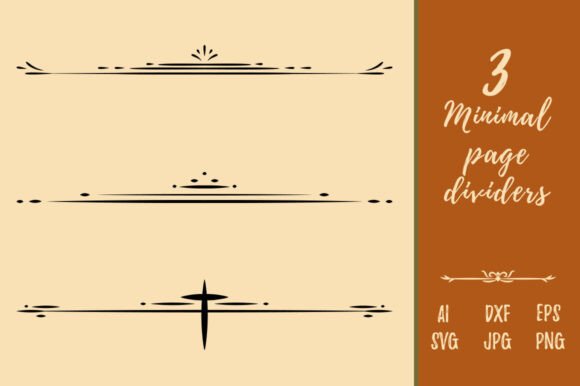 Decorative Minimal Line Art Page Divider