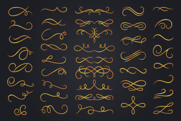 Decorative Ornamental Swirls: Graphics and Illustrations for Creative Design