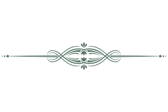Decorative Page Break Line. Vintage Text Graphics