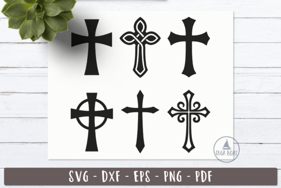 Decorative Simple Cross SVG for Graphics and Illustrations