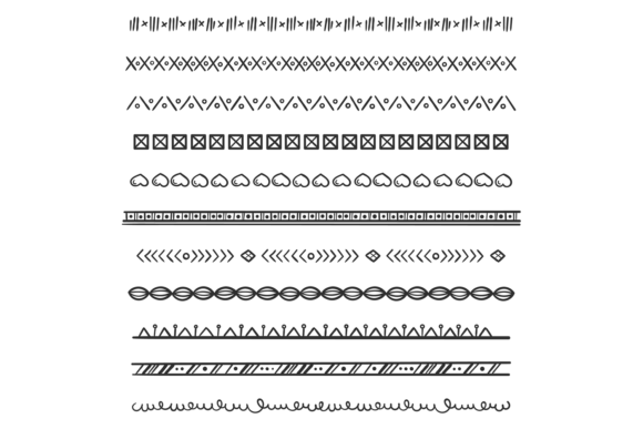 Doodle Pattern Set. Simple Decorative Dr