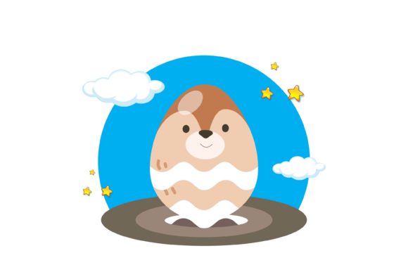 Easter Egg Decorative Cloud Background Graphics