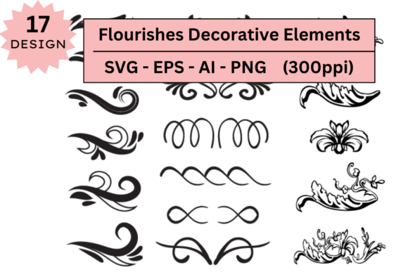 Flourishes Decorative Elements Bundle