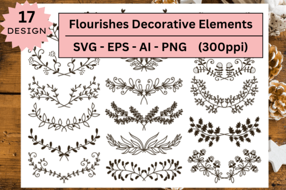 Flourishes Decorative Elements Svg Set