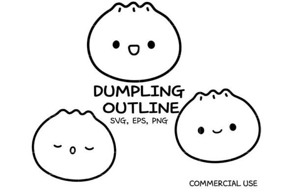 Kawaii Dumpling Outline Clipart Bundle: A Designer’s Practical Take