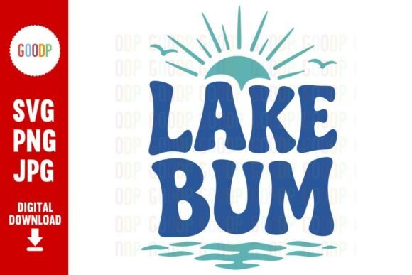 Lake Bum Summer Sunset Beach SVG Graphics