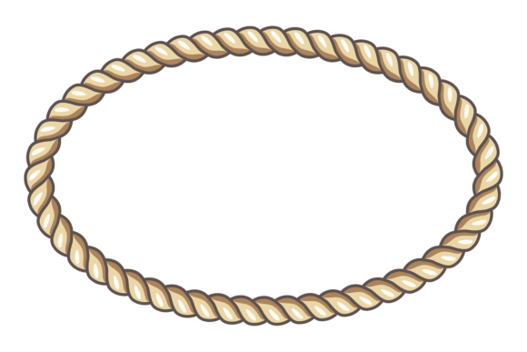 Rope Frame. Decorative Cord. Oval Shape