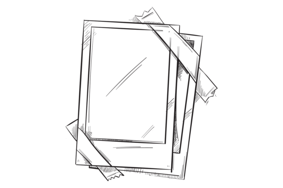 Scrapbook Photo Frame Doodle. Decorative Graphics