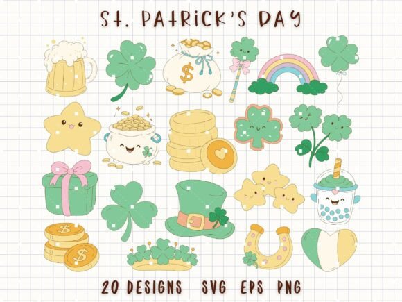 St Patricks Day SVG Lucky Clover Clipart