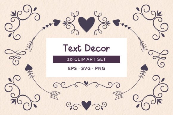 Valentine Day Decorative Set: Graphics and Illustrations for Local Business