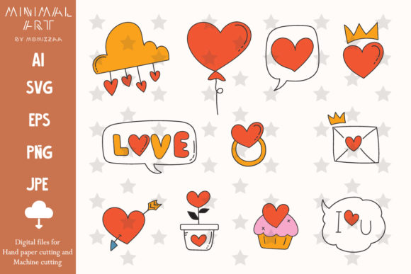 Valentine's Day Love Card Clip-art: Graphics and Illustrations for Real Publishing