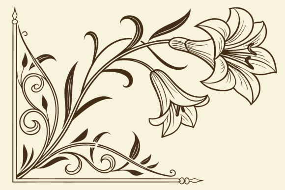 Vintage Decorative Corner Designs Graphics