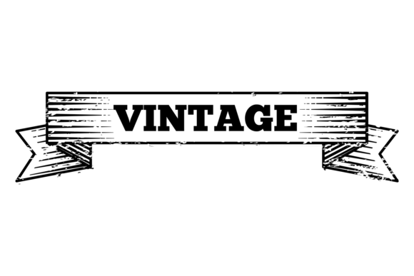 Vintage Ribbon Banner Flag. Decorative Graphics